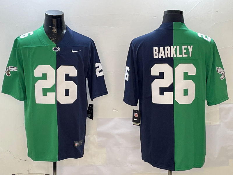 Men's Philadelphia Eagles Saquon Barkley #26 Green/Navy Jersey